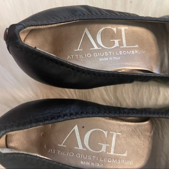 ATTILIO Giusti Leombruni AGL black snake print heels - Picture 4 of 6